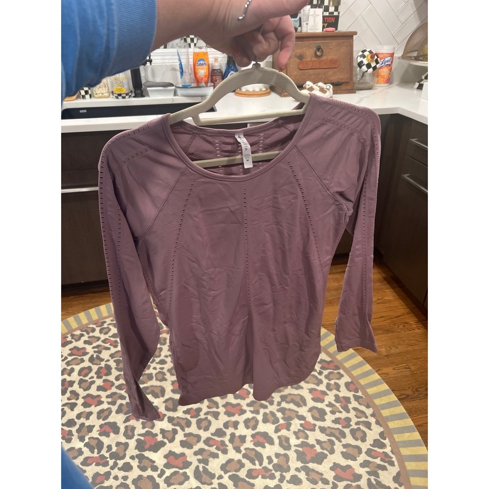 Athleta Foothill Flora Mauve Long Sleeve Shirt women's medium